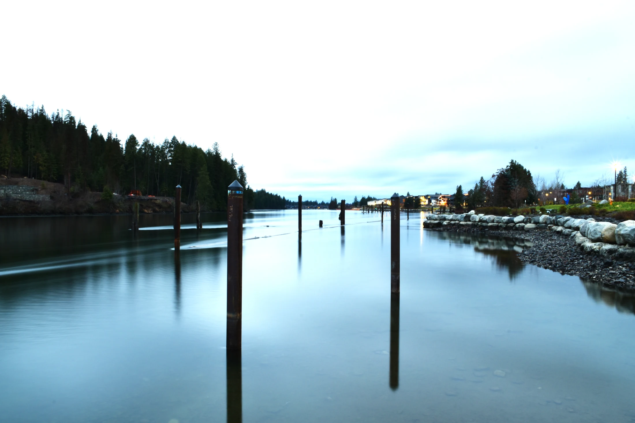 Quiet water on the Spokane River